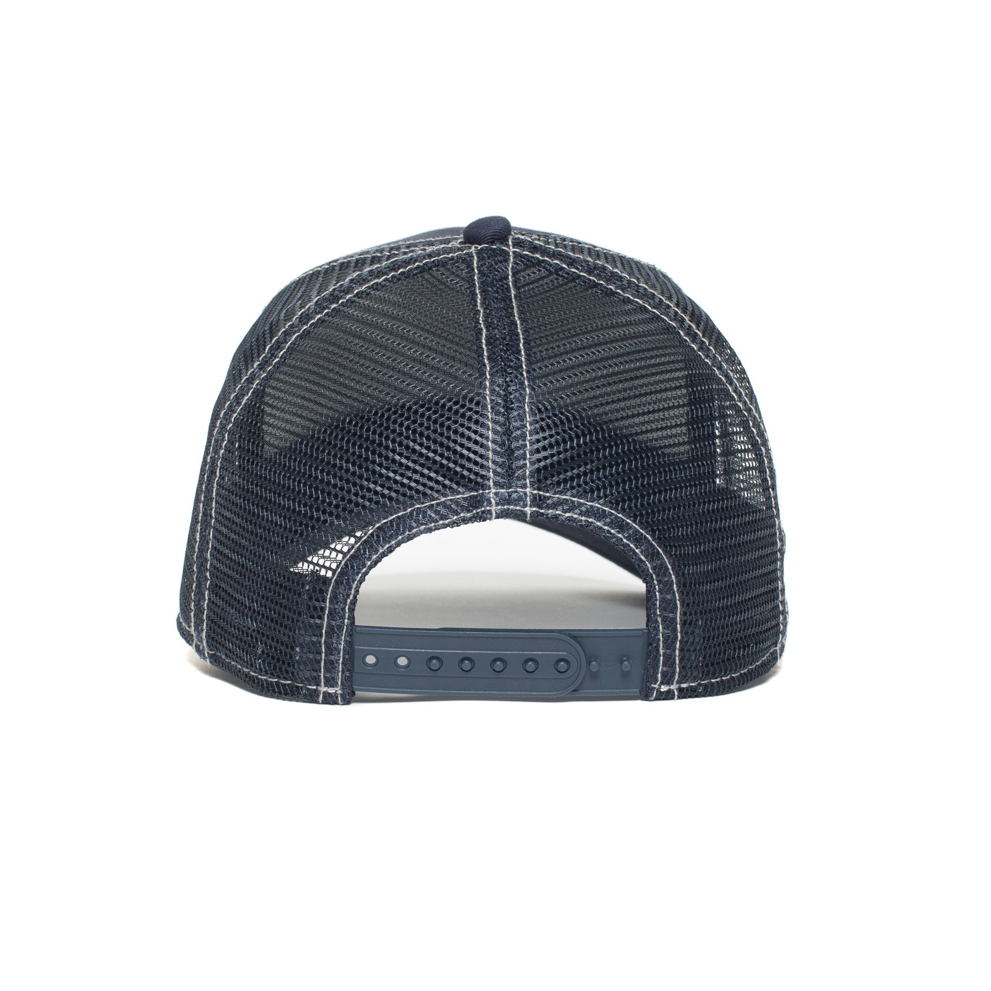 Goorin Bros. blue who cotton 5 panel baseball cap Navy back view