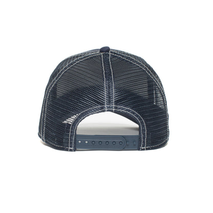 Goorin Bros. blue who cotton 5 panel baseball cap Navy back view
