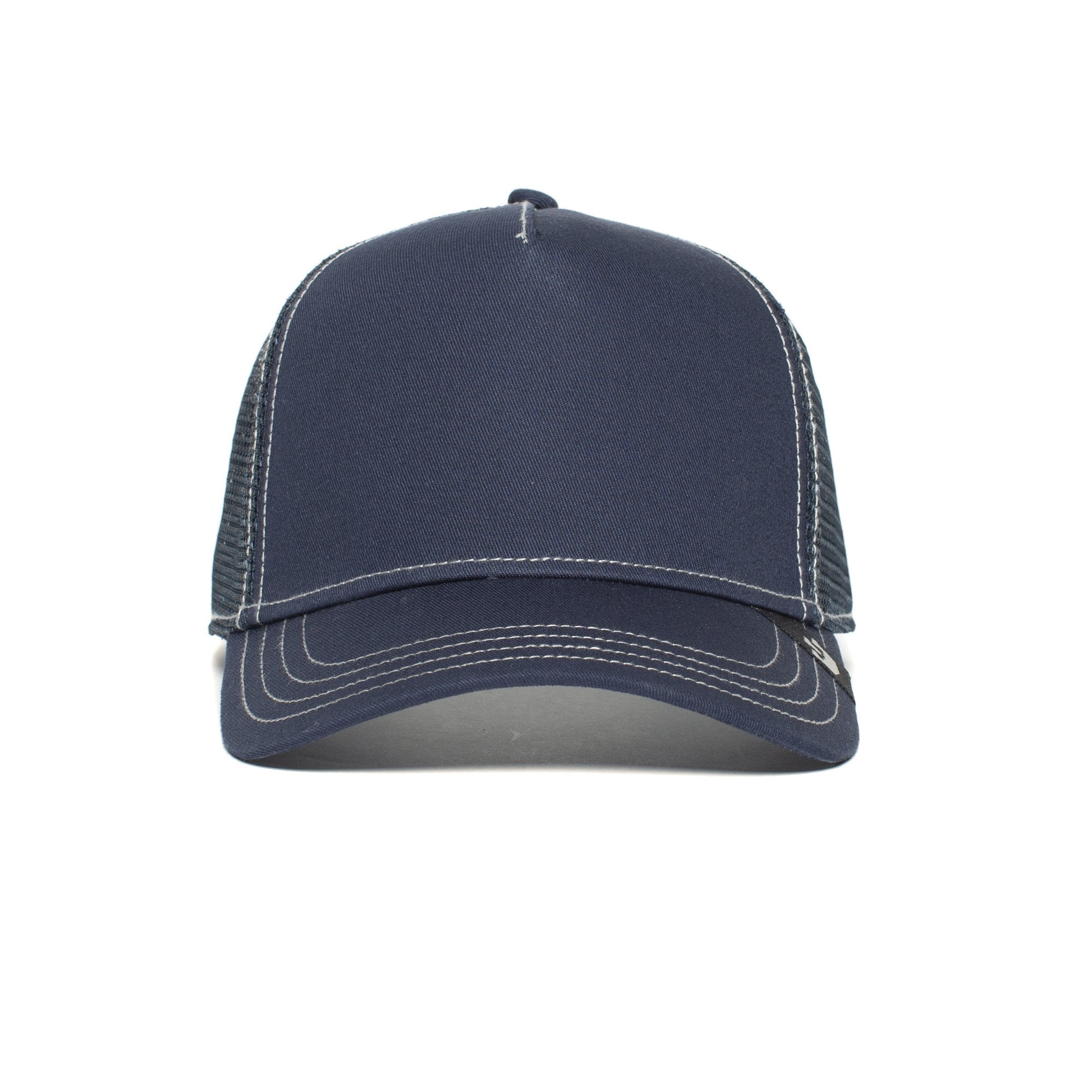 Goorin Bros. blue who cotton 5 panel baseball cap Navy front view