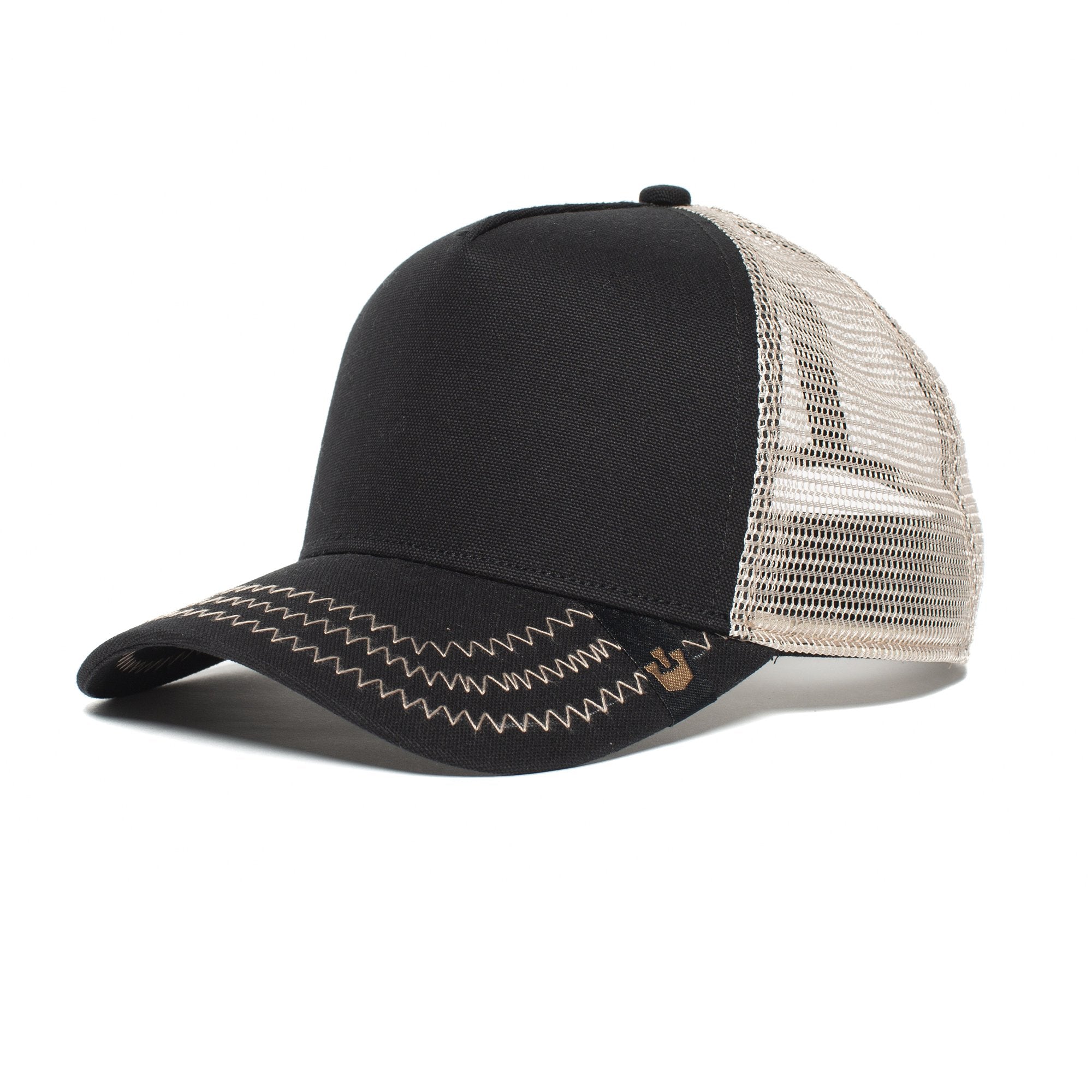 Goorin Bros. black out cotton 5 panel baseball cap Black left side view
