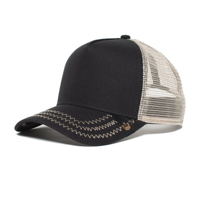 Goorin Bros. black out cotton 5 panel baseball cap Black left side view