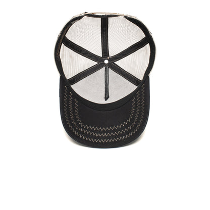Goorin Bros. black out cotton 5 panel baseball cap Black under view
