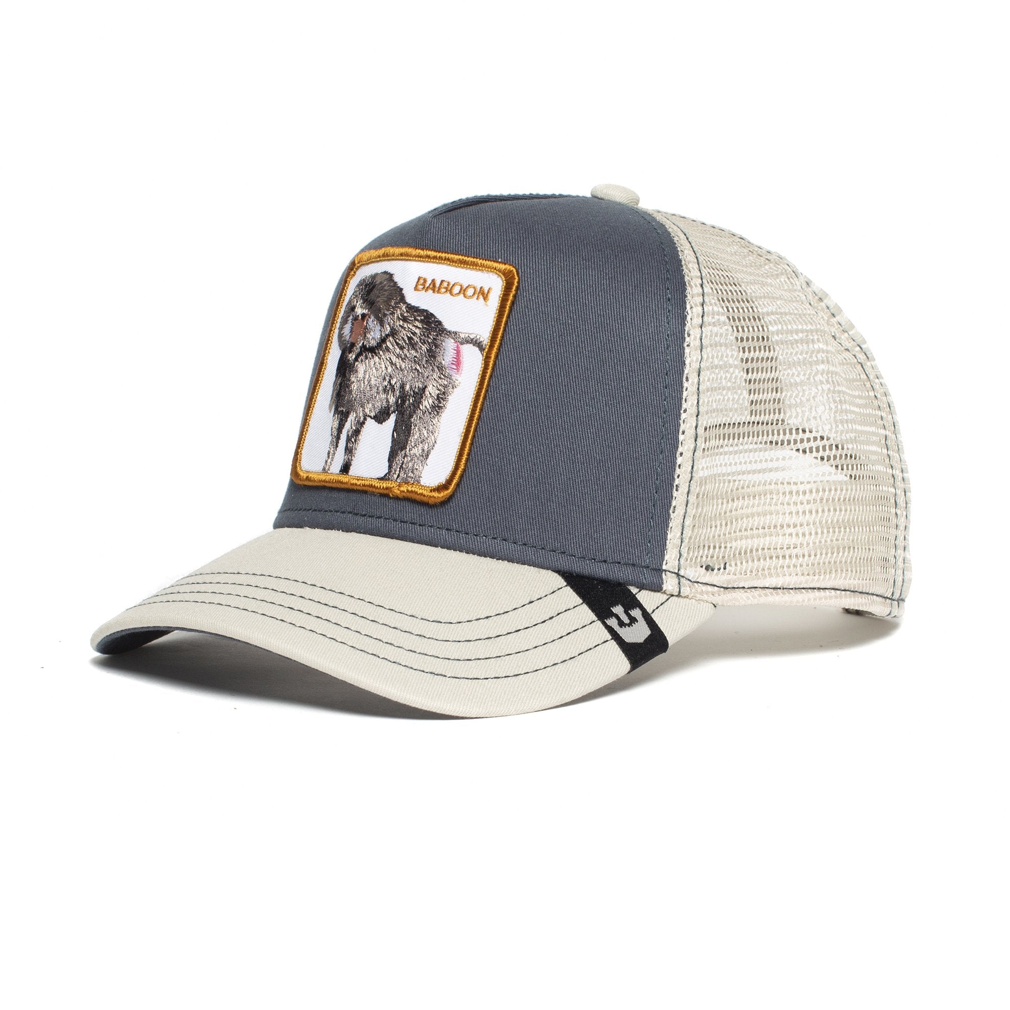 Goorin Bros. butthead cotton 5 panel trucker baseball cap Blue left side view