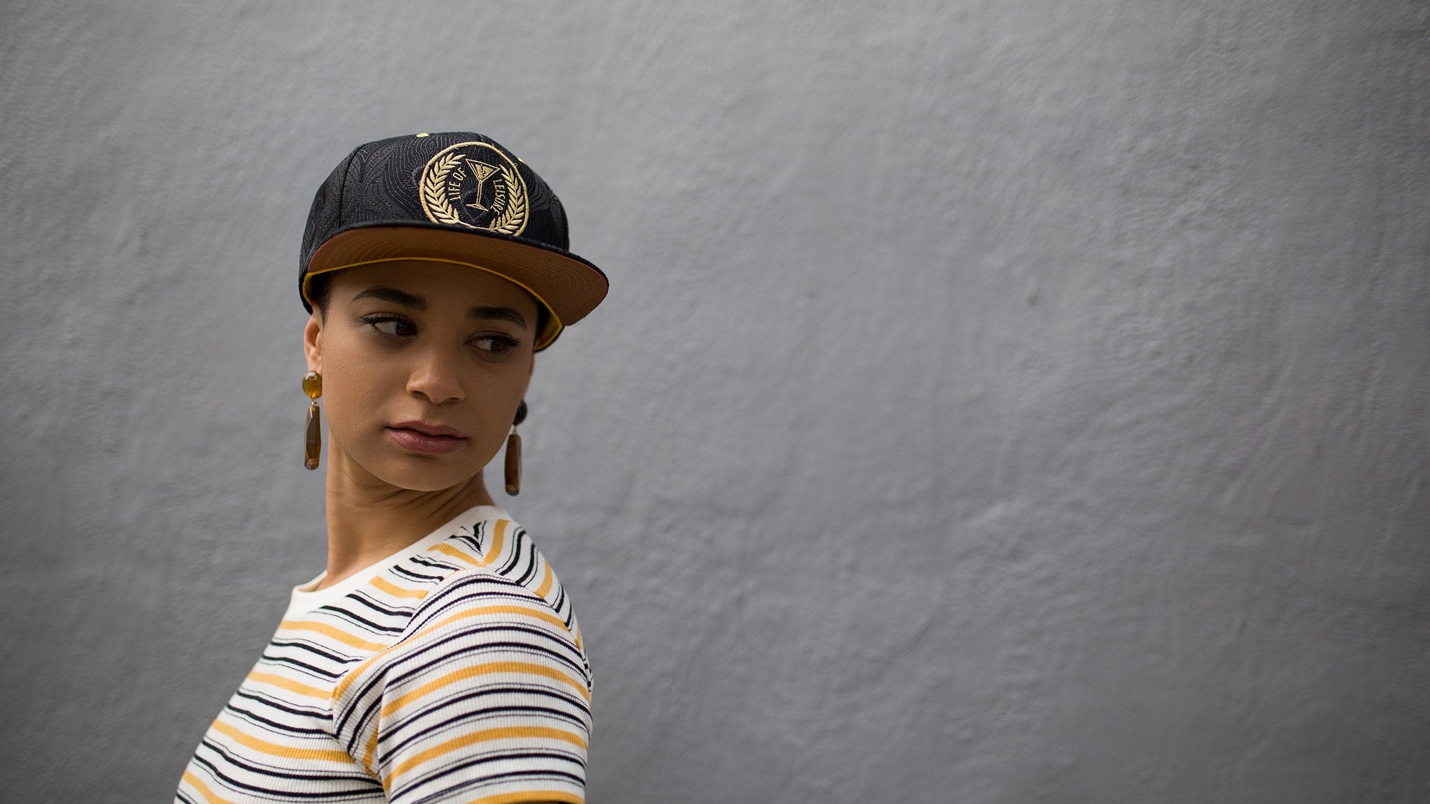 Goorin Bros. puff puff baseball cap Black hero shot on female model