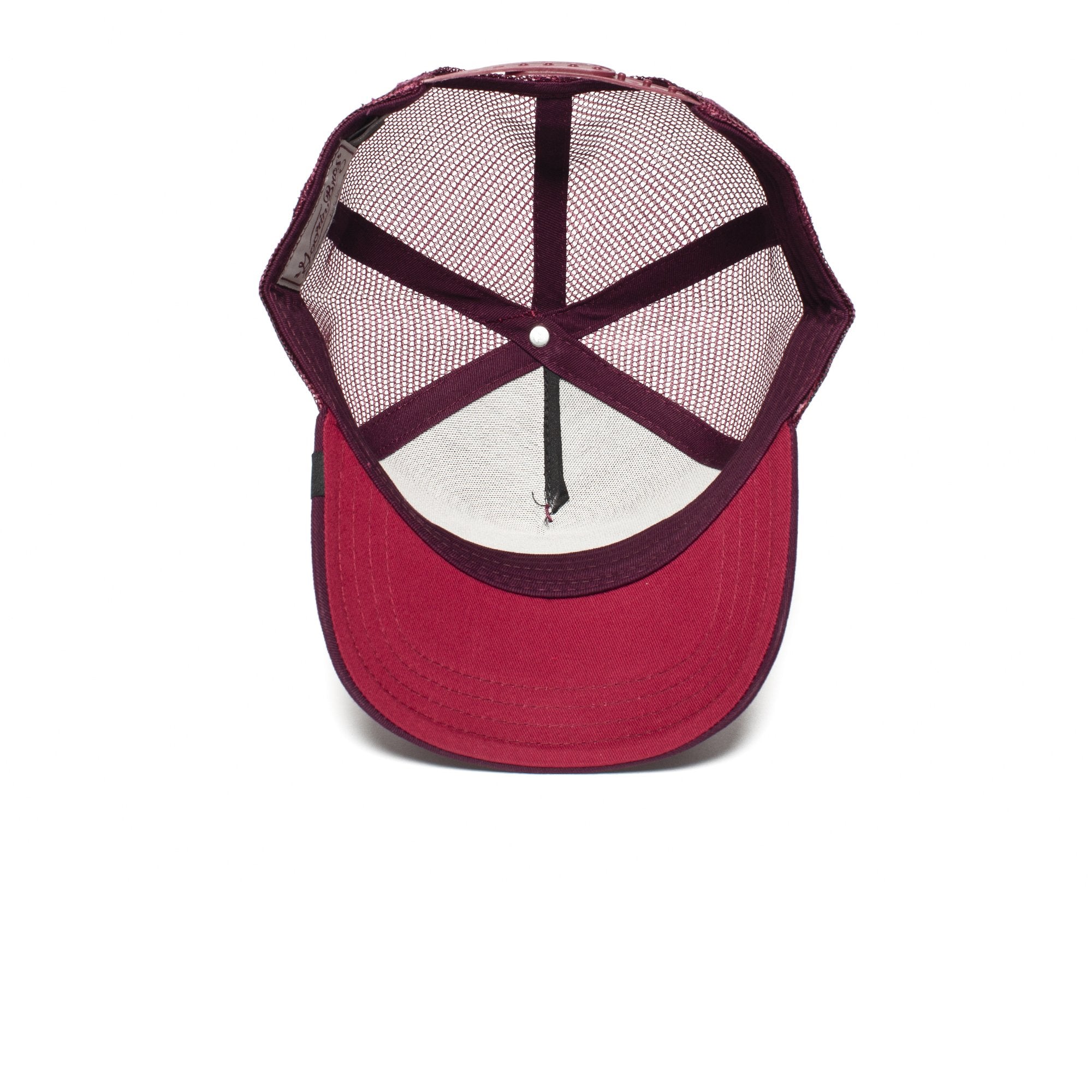 Goorin Bros. funky monkey cotton 5 panel baseball cap Maroon under view
