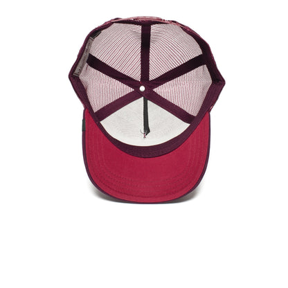 Goorin Bros. funky monkey cotton 5 panel baseball cap Maroon under view