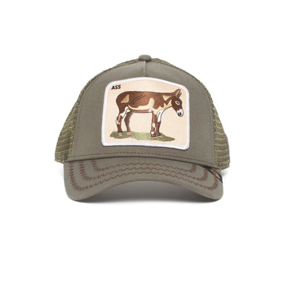 Goorin Bros. donkey ass cotton trucker baseball cap Olive front view