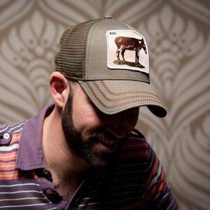 Goorin Bros. donkey ass cotton trucker baseball cap Olive  mens styling