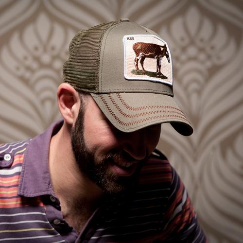 Goorin Bros. donkey ass cotton trucker baseball cap Olive  mens styling