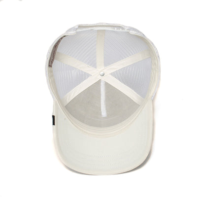 Goorin Bros. spot cotton 5 panel baseball cap Ivory under view