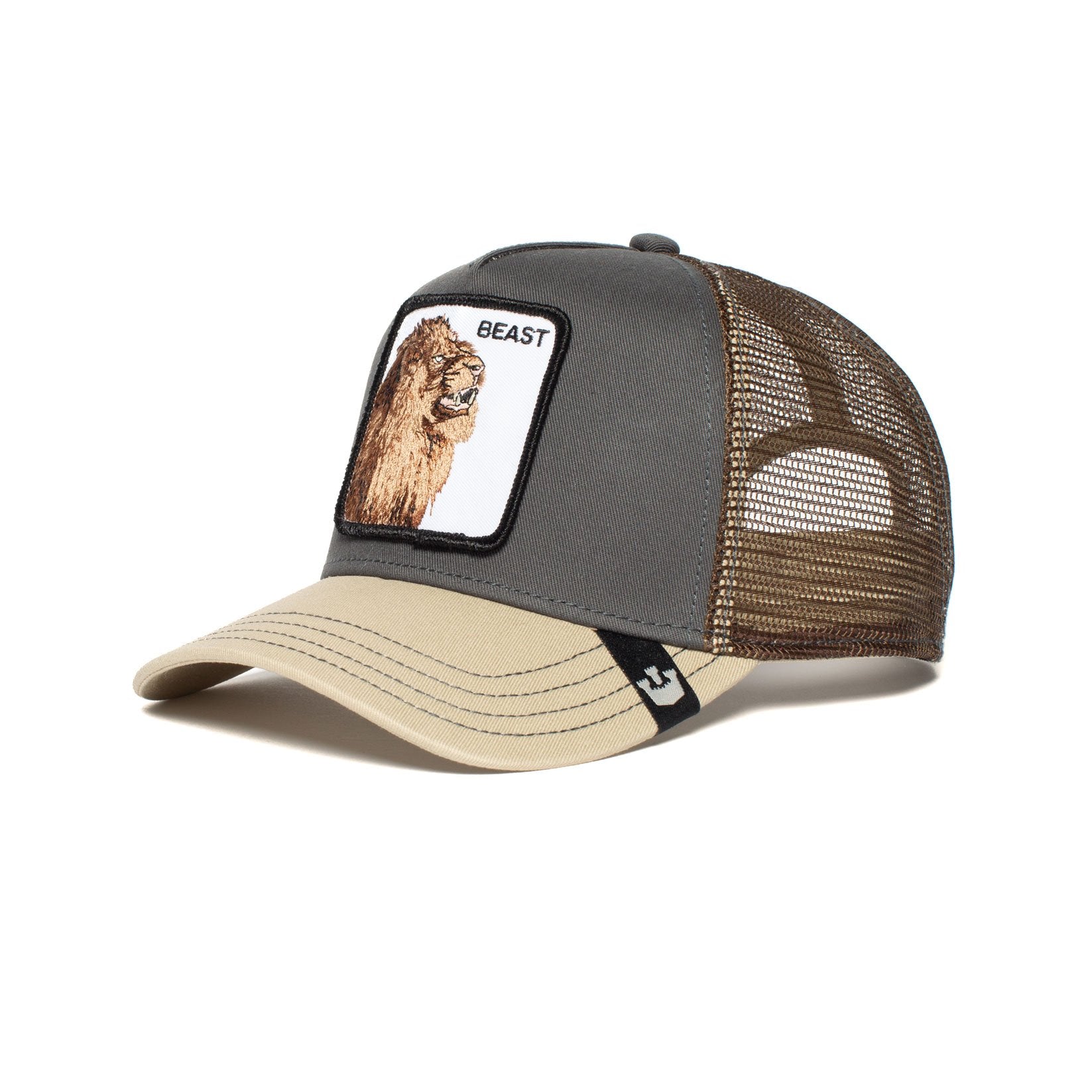 Goorin Bros. beast affair cotton 5 panel baseball cap Grey left side view