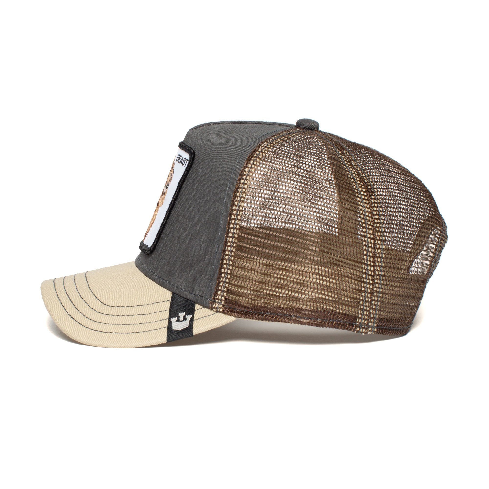 Goorin Bros. beast affair cotton 5 panel baseball cap Grey side view