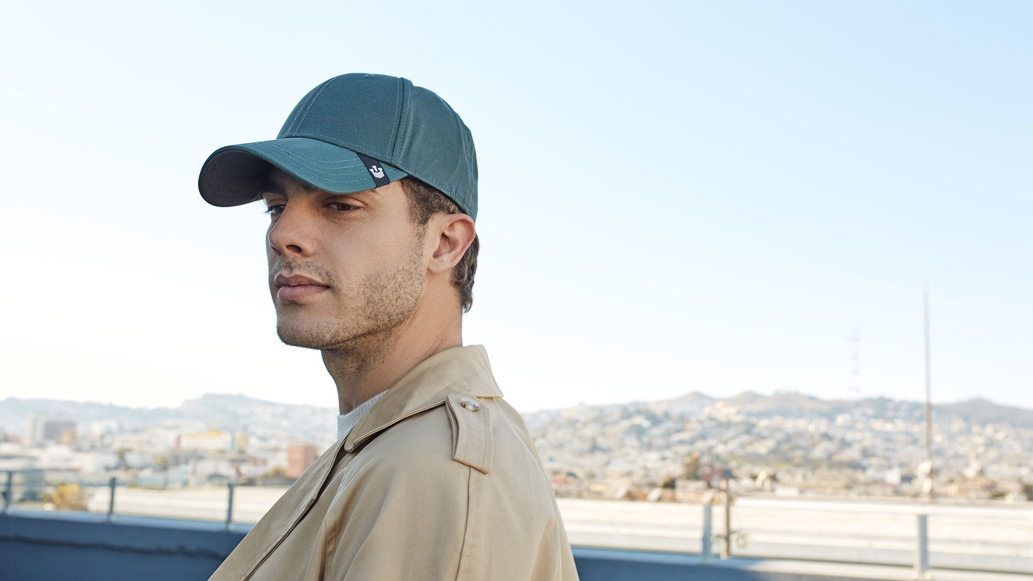 Goorin Bros. quinn cotton 6 panel baseball cap Forest hero shot on male model