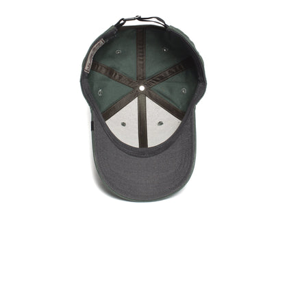 Goorin Bros. quinn cotton 6 panel baseball cap Forest under view