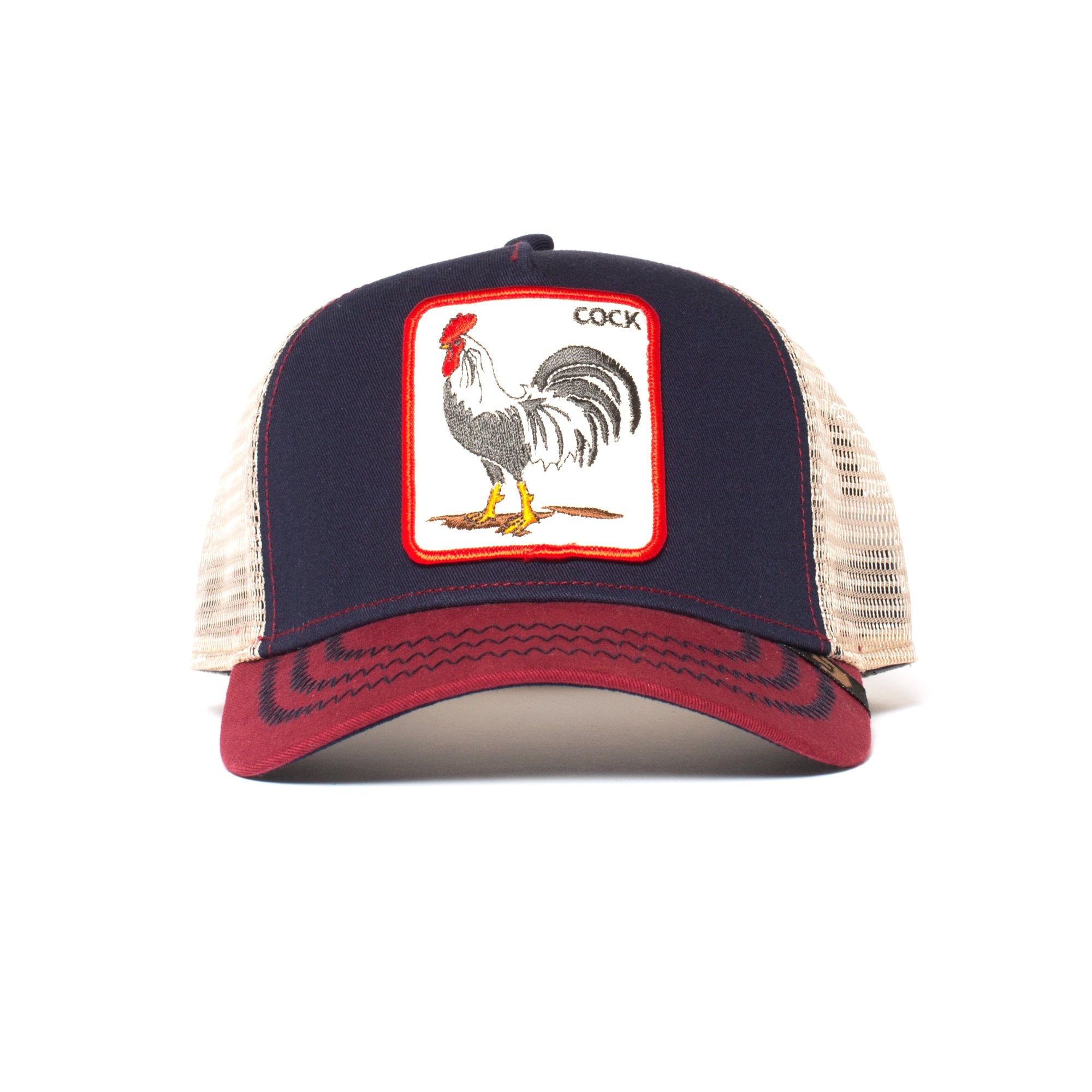 Goorin Bros. all american rooster cotton trucker baseball cap Navy front view