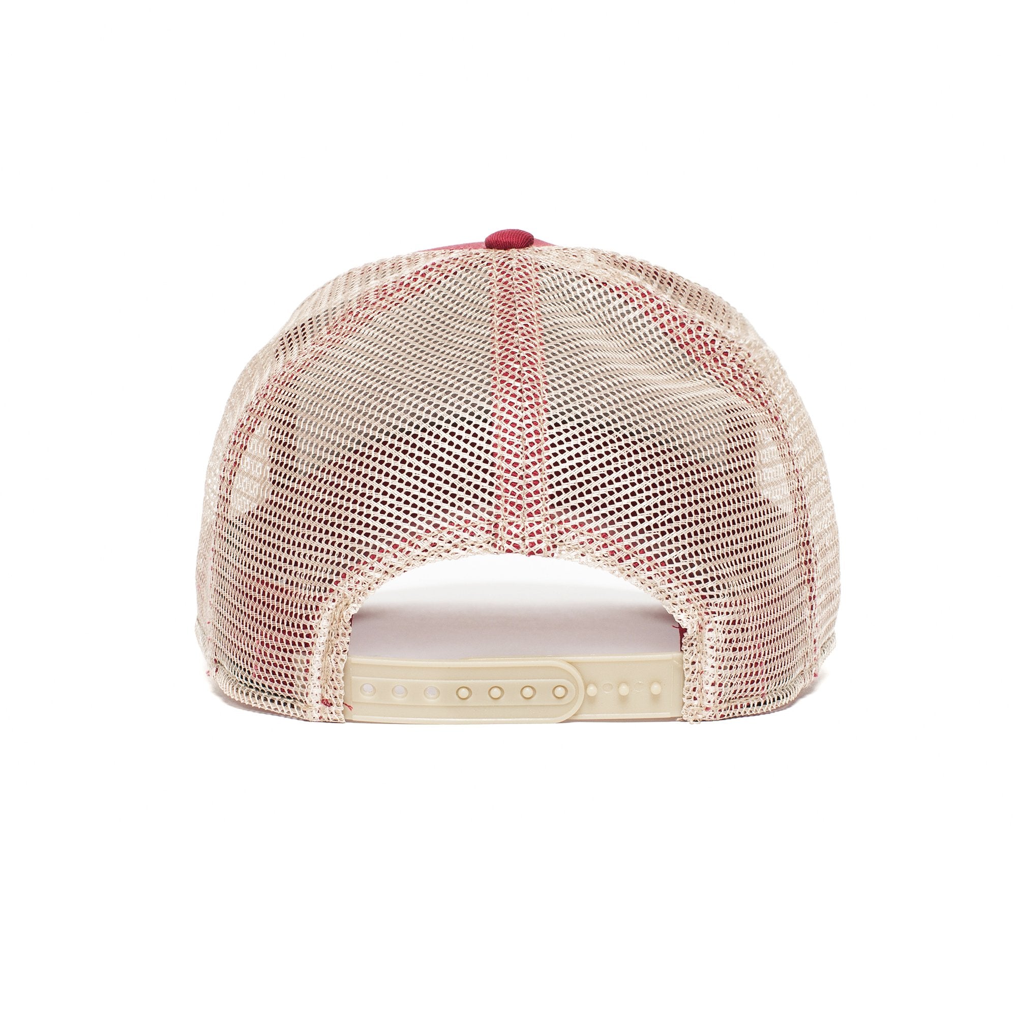 Goorin Bros. rooster cotton trucker baseball cap Red back view