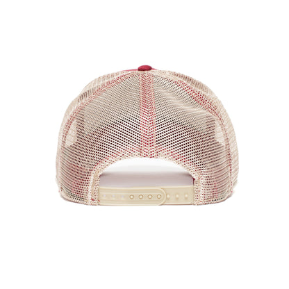 Goorin Bros. rooster cotton trucker baseball cap Red back view