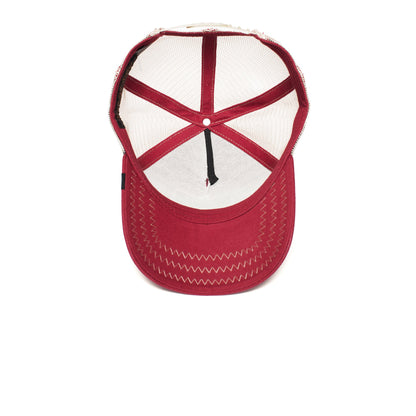 Goorin Bros. rooster cotton trucker baseball cap Red under view