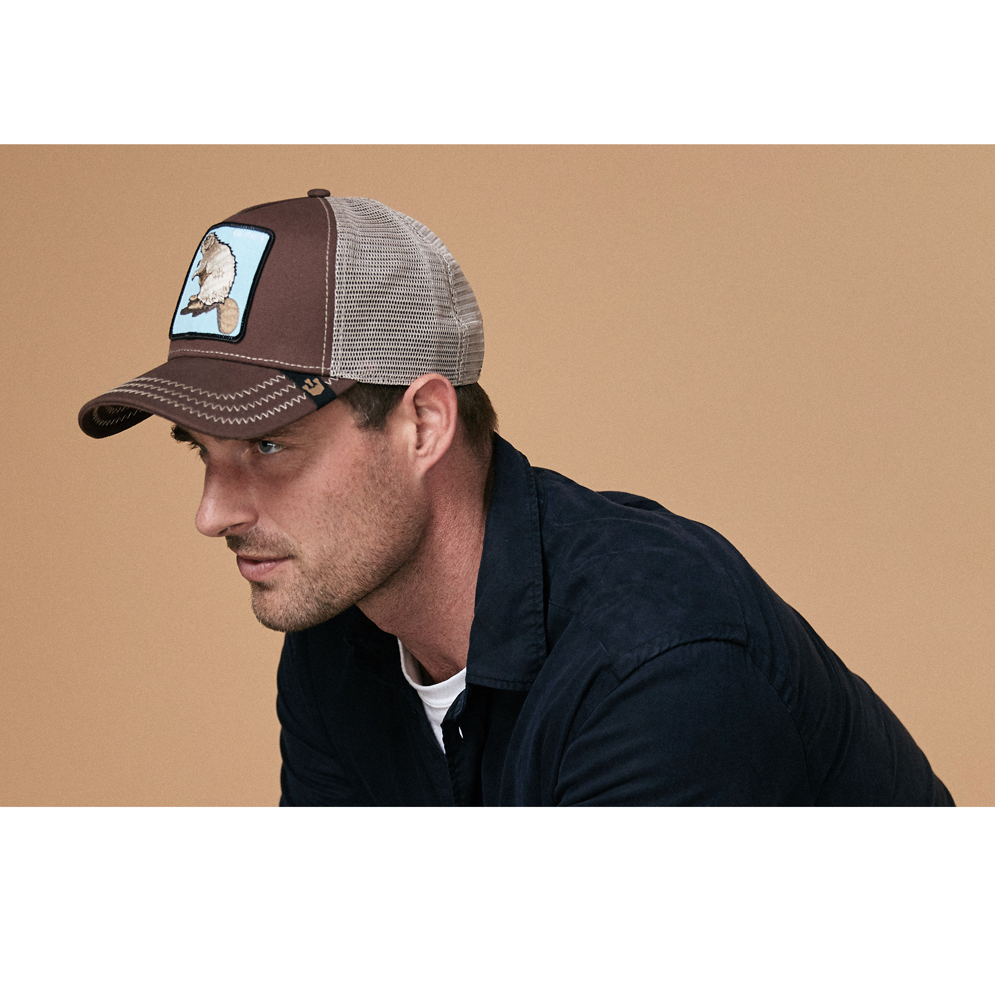 Goorin Bros. beaver cotton trucker baseball cap Brown  mens styling