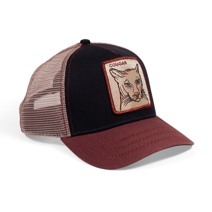 Goorin Bros. cougar trucker baseball cap Back label Navy right side view