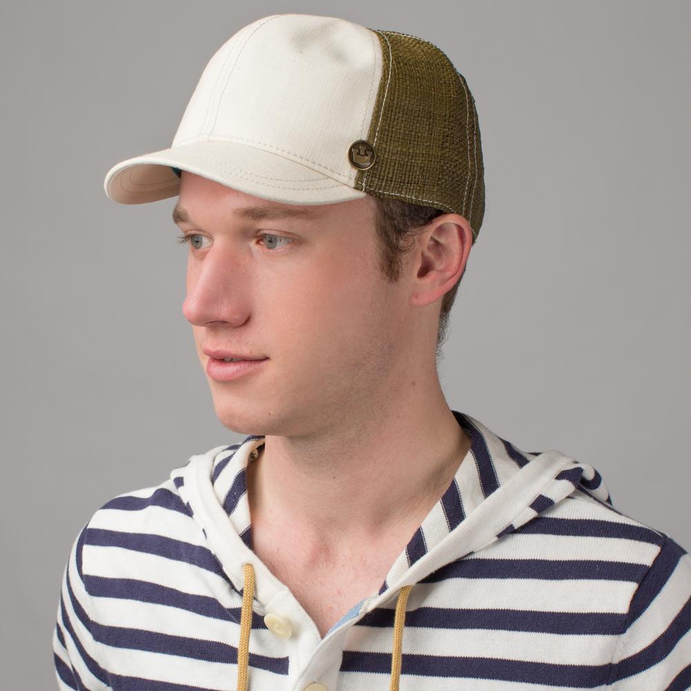 Goorin Bros. stitch straw vintage baseball cap Tan  mens styling