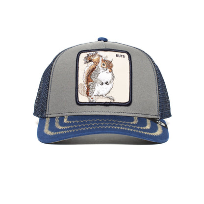 Goorin Bros. squirrel master trucker baseball cap Blue front view