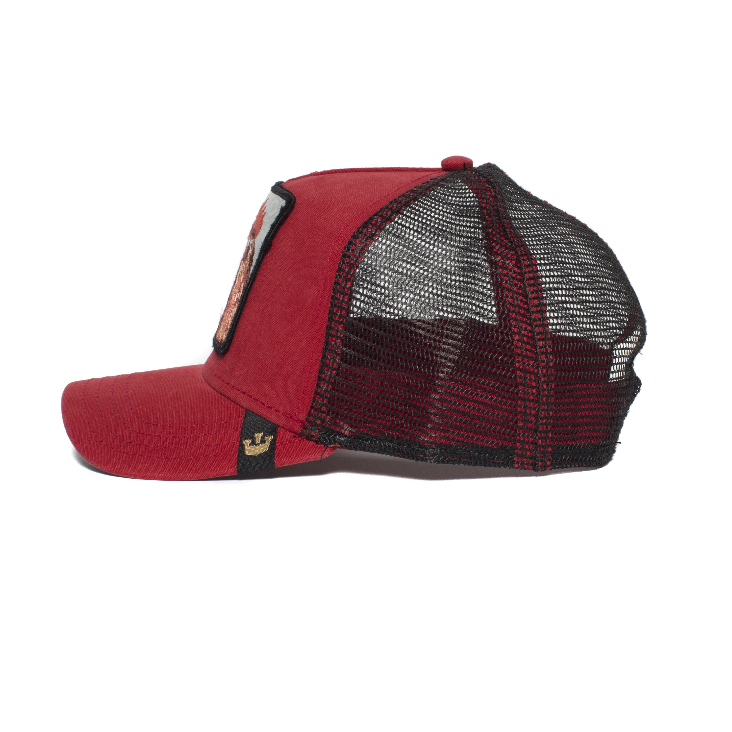 Goorin Bros. plucker baseball cap Red side view