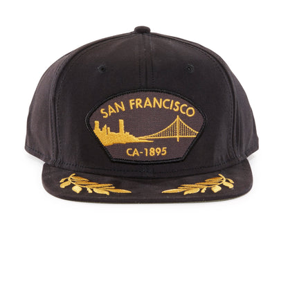 Goorin Bros. tug boat cotton flat brim baseball cap Black front view