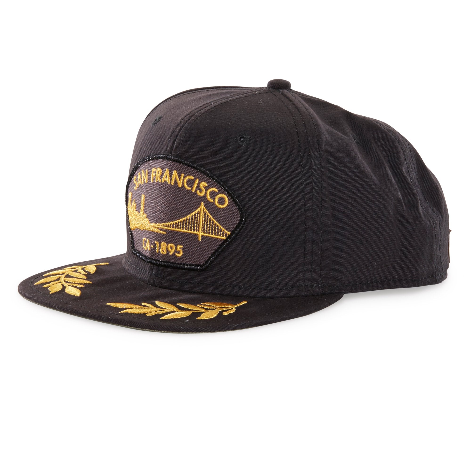 Goorin Bros. tug boat cotton flat brim baseball cap Black left side view