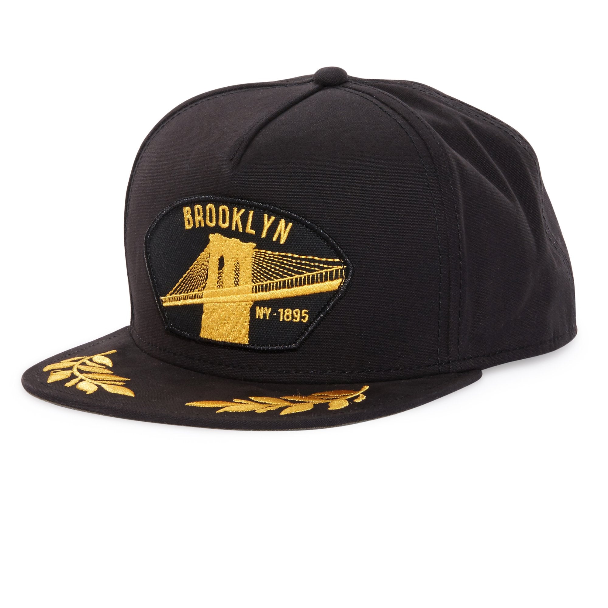 Goorin Bros. brooklyn steel cotton flat brim baseball cap Black left side view
