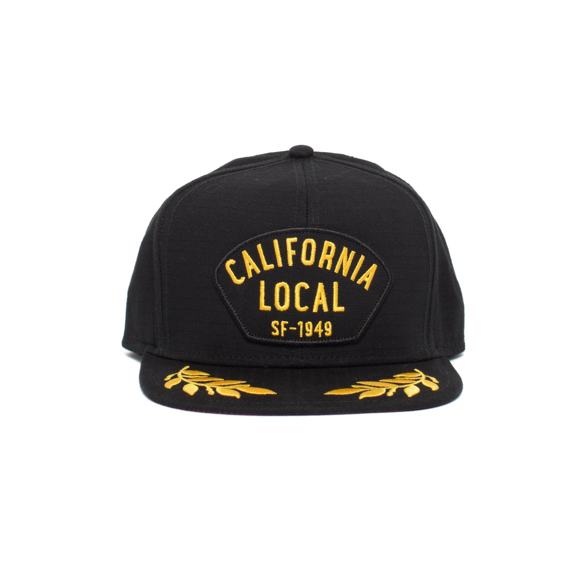 Goorin Bros. local spot cotton flat brim baseball cap Black front view