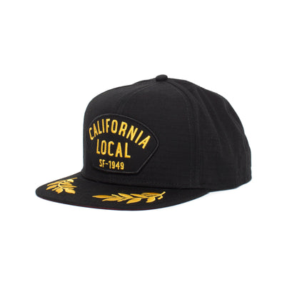 Goorin Bros. local spot cotton flat brim baseball cap Black left side view