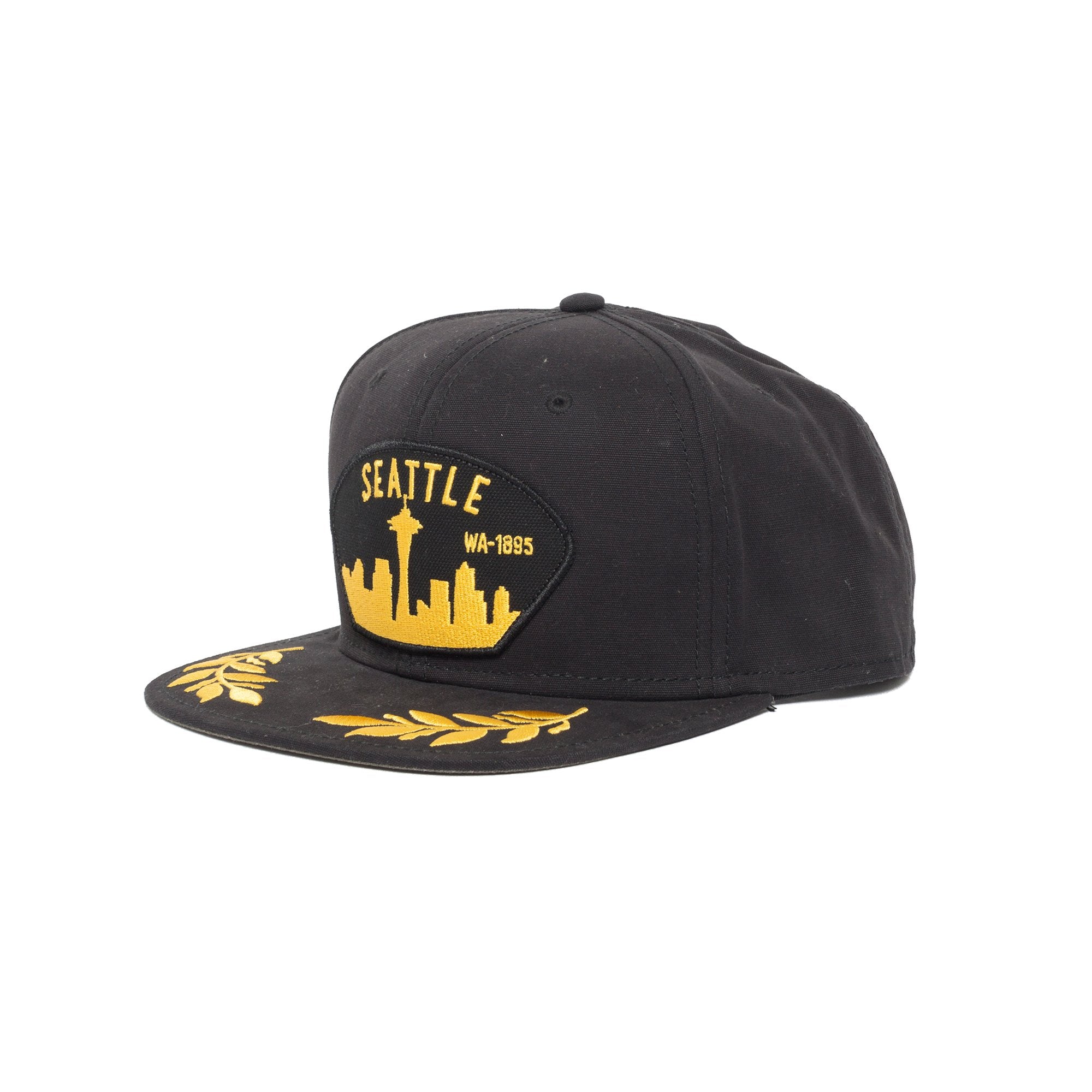 Goorin Bros. seattle cotton flat brim baseball cap Black left side view