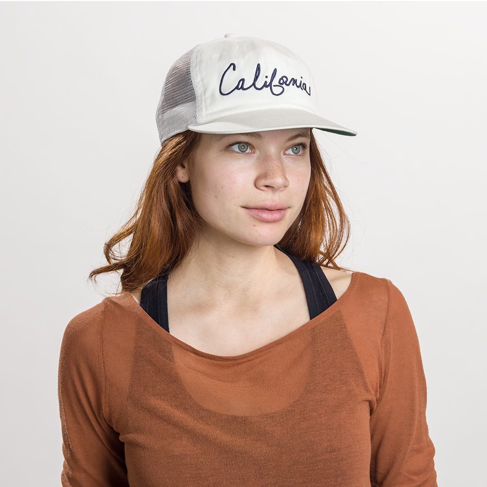 Goorin Bros. golden state cotton 5 panel baseball cap White  womens styling