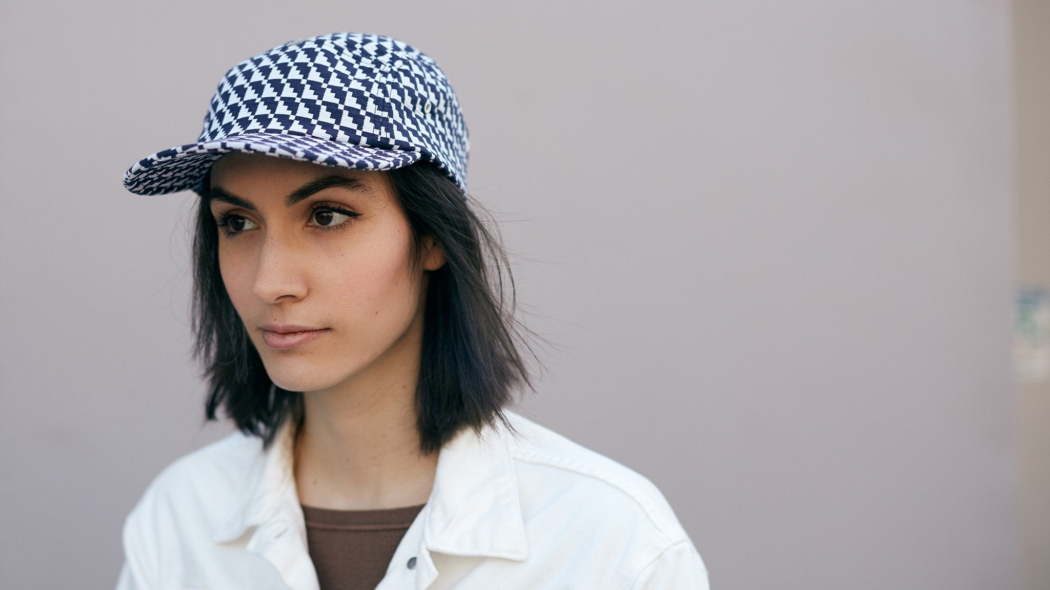 Goorin Bros. twice baked cotton camp cap cap Navy hero shot on female model