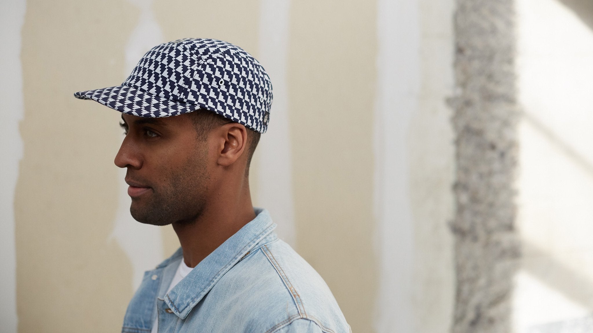 Goorin Bros. twice baked cotton camp cap cap Navy hero shot on male model
