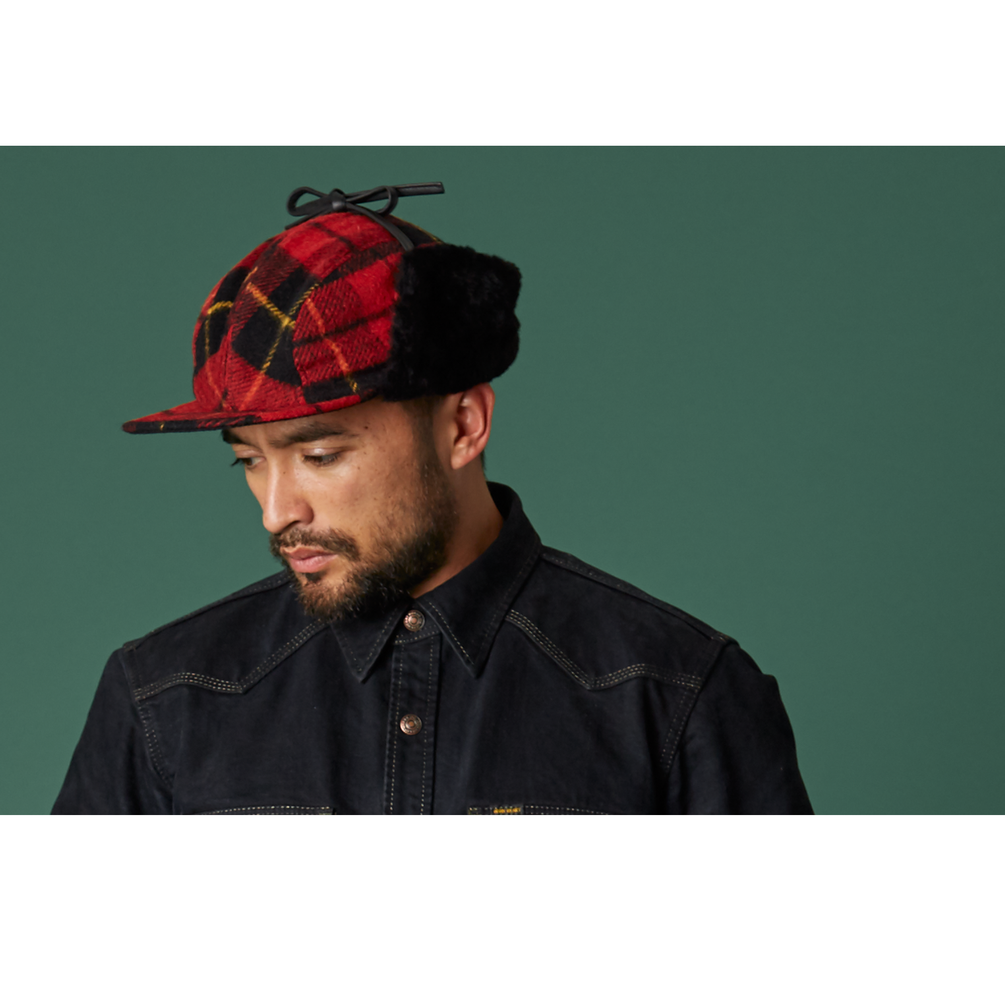 Goorin Bros. gil wool blend hunter cap with earflaps cap Red  mens styling