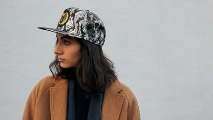 Goorin Bros. 6th and market pu flat brim baseball cap Black hero shot on female model