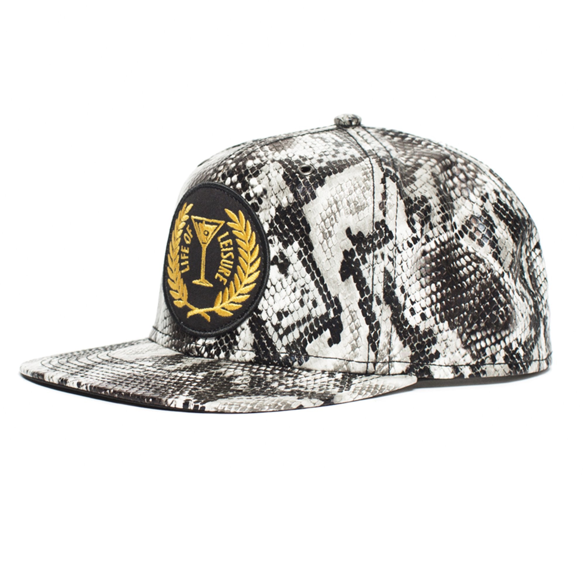 Goorin Bros. 6th and market pu flat brim baseball cap Black left side view