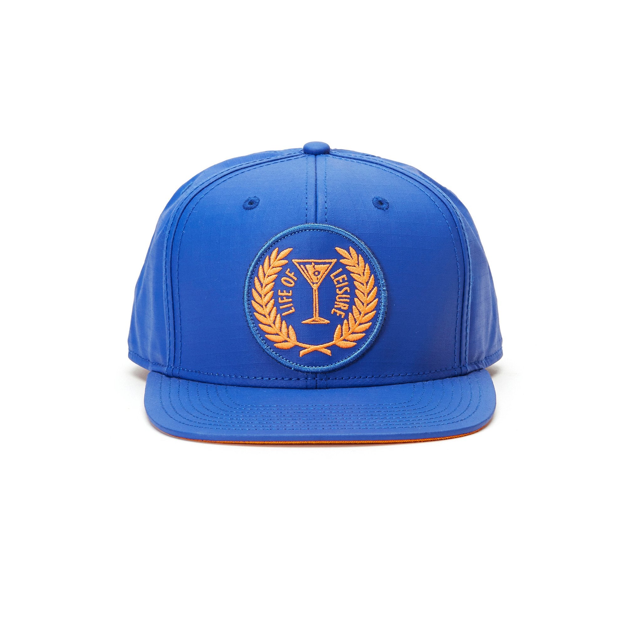 Goorin Bros. charger cotton flat brim baseball cap Blue front view