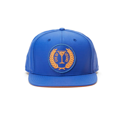 Goorin Bros. charger cotton flat brim baseball cap Blue front view