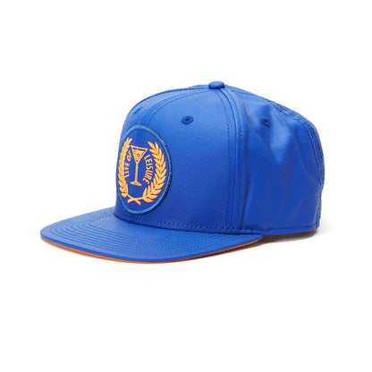 Goorin Bros. charger cotton flat brim baseball cap Blue left side view