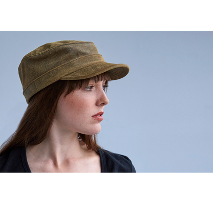Goorin Bros. ten hut leather cadet cap Brown  womens styling