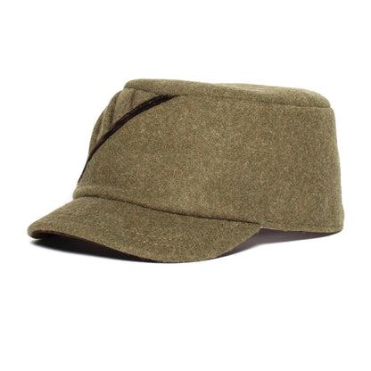 Goorin Bros. revolt wool blend rouched schoolboy hat Olive left side view