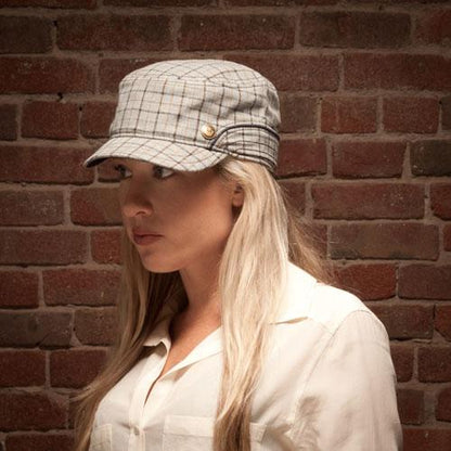 Goorin Bros. eli hamm cotton sloped cadet cap Slate  womens styling