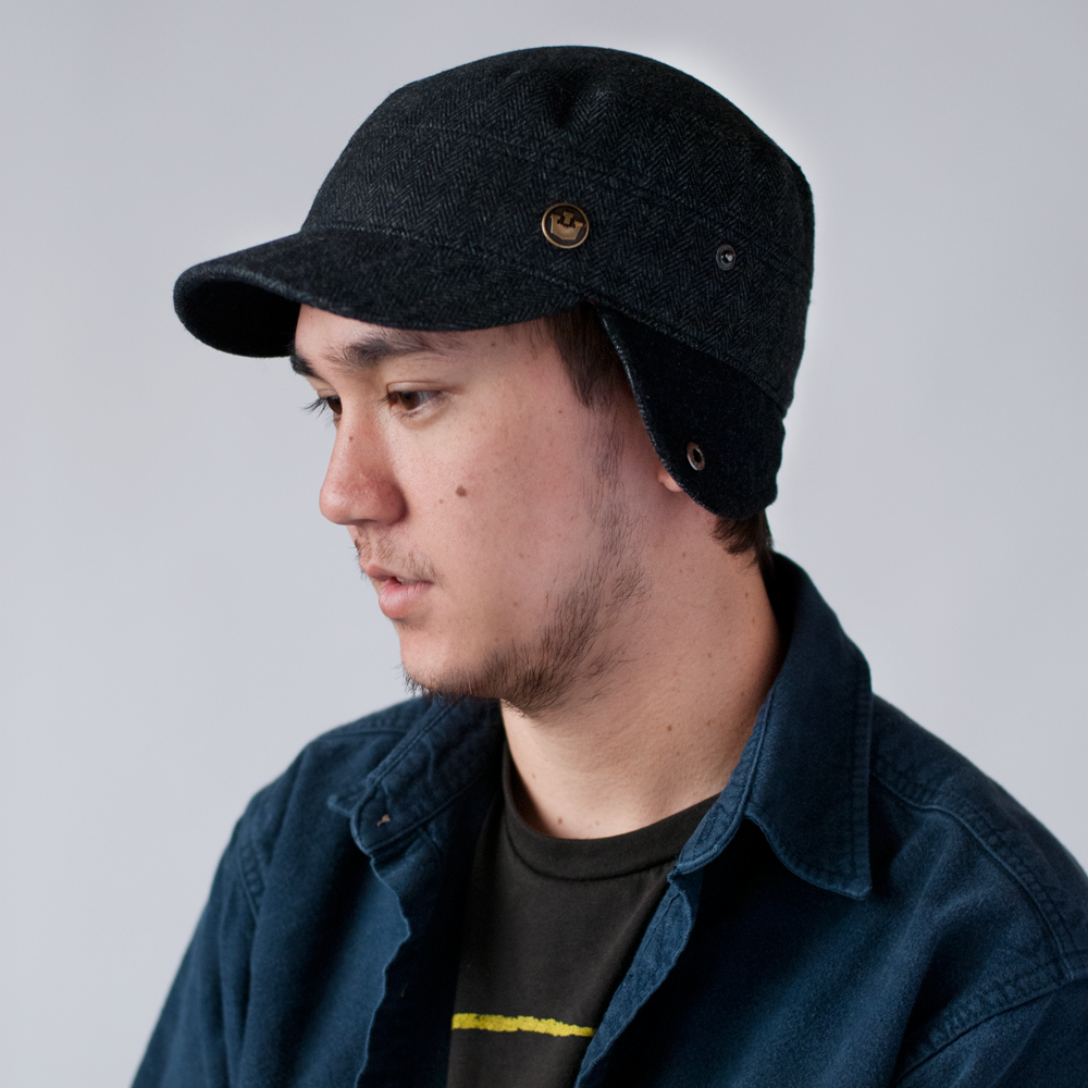 Goorin Bros. moose run wool blend cadet cap Black  mens styling