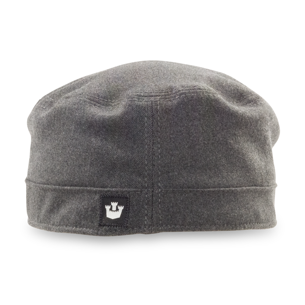 Goorin Bros. black bear peak military cadet cap Charcoal back view