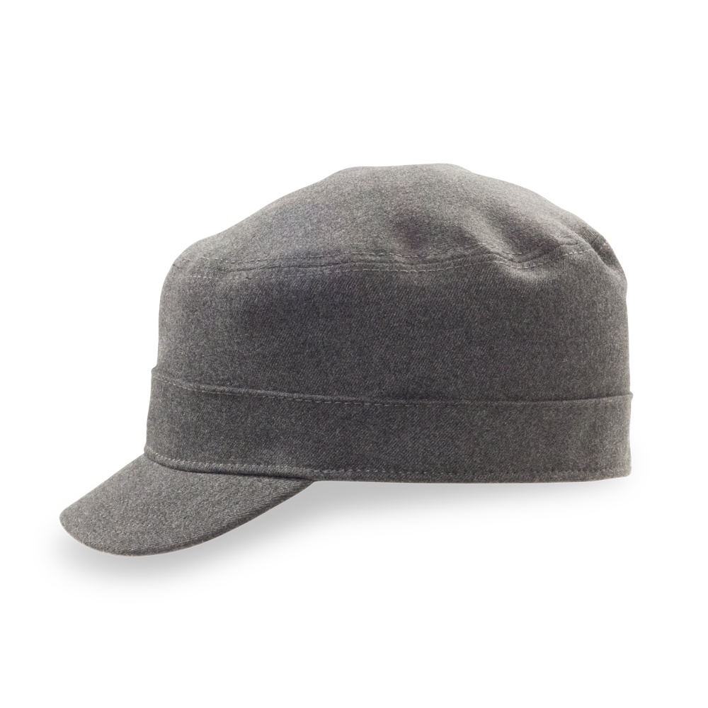 Goorin Bros. black bear peak military cadet cap Charcoal left side view