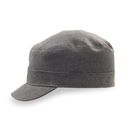 Goorin Bros. black bear peak military cadet cap Charcoal left side view