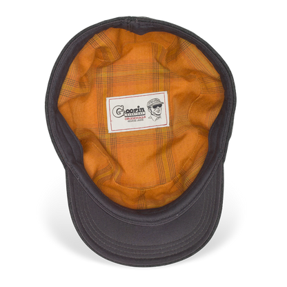 Goorin Bros. black bear peak military cadet cap Charcoal under view